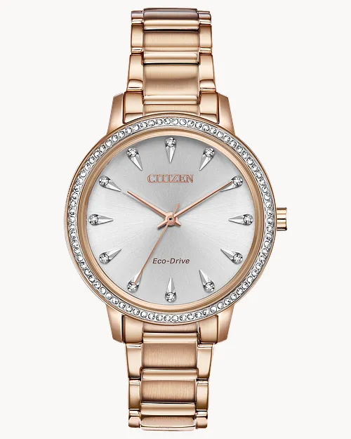 ★レア逆輸入★Citizen Silhouette Crystal Eco-Drive Watch Citizen Silhouette Crystal Eco-Drive Rose Gold Watch | CITIZEN